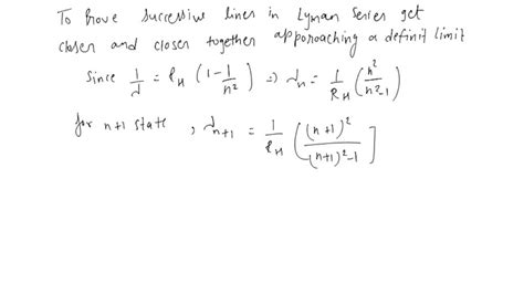 SOLVED: - The spectral lines of atomic hydrogen are given by the ...