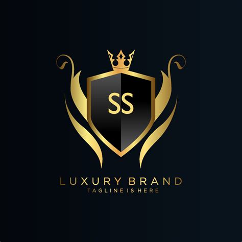 SS Letter Initial with Royal Template.elegant with crown logo vector, Creative Lettering Logo ...