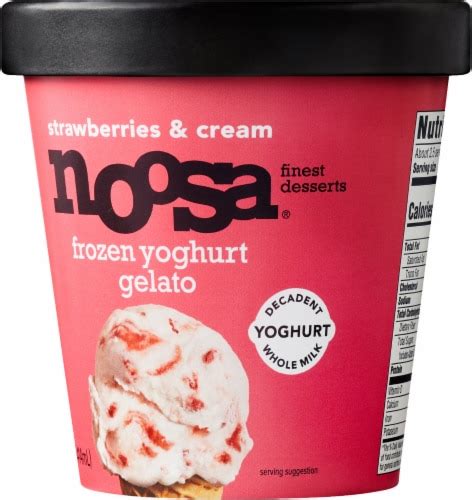 Noosa Strawberries Cream Frozen Yogurt Gelato Fl Oz Kroger