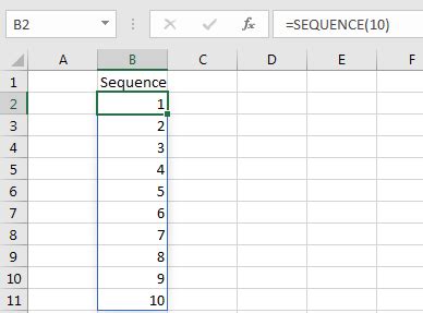 The Sequence Function In Excel