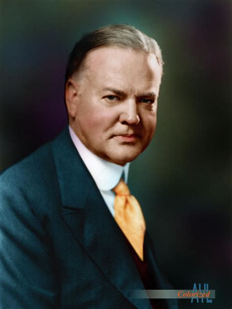 Herbert Hoover 31st Us President 1929 1933 Colorized Photo From