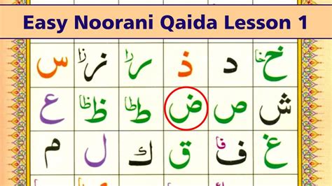 Easy Noorani Qaida Lesson 1 In Urduhindi Quran Learning With Video