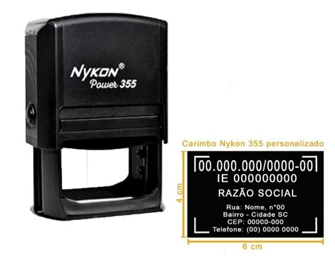 Carimbo Automatico Nykon Cnpj X Mm Royalprint Ltda