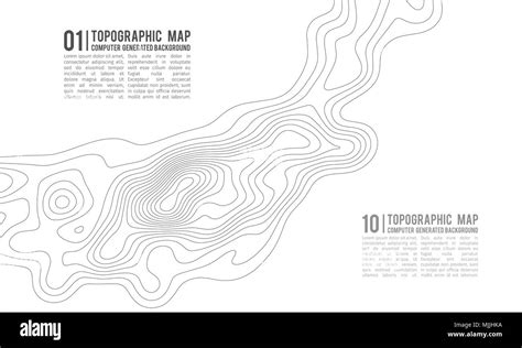 Topographic Map Contour Background Topo Map With Elevation Contour