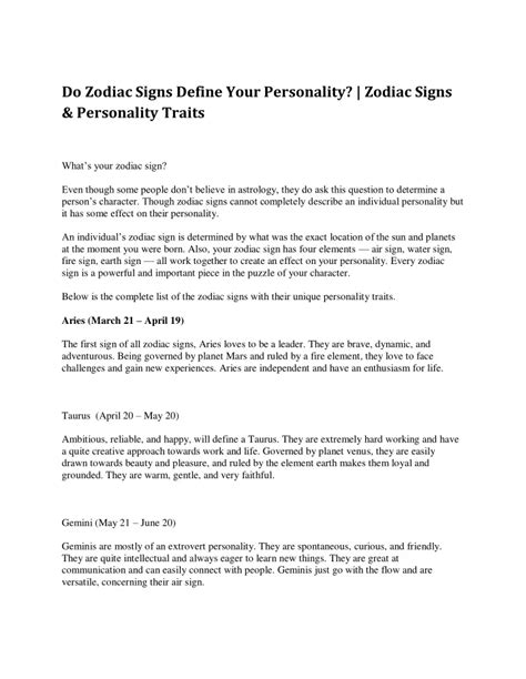 Ppt Do Zodiac Signs Define Your Personality Powerpoint Presentation Free Download Id11554829