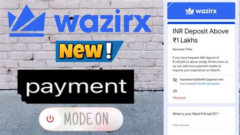 Wazirx New Payment Method Wazirx New Update New Payment Modes For