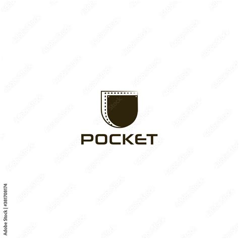 pocket logo vector graphic template stock vector adobe stock