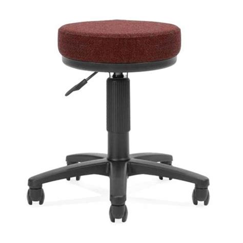 Ofm Utilistool Fabric Computer Stool Burgundy 902 451