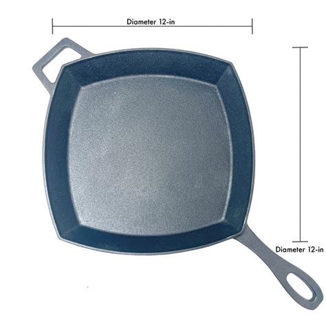 12 In Square Cast Iron Skillet Cast Iron Cookware Bayou Classic®