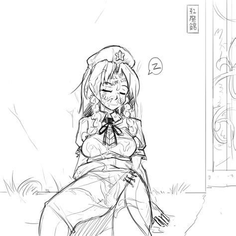 Sketch Meiling S Naptime By Greyface Hentai Foundry