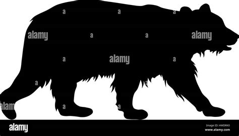 Vector illustration of brown bear silhouette Stock Vector Image & Art ...