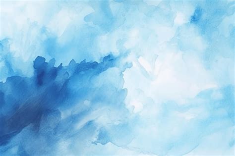 Premium Photo Hand Painted Blue Watercolor Background