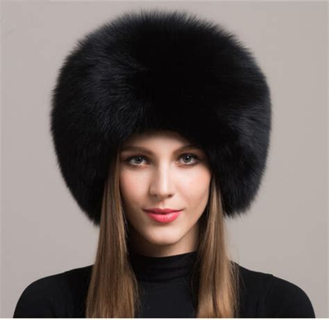 Women S Fox Fur Hat Russian Winter Warmer Ear Cap Ushanka Cossack