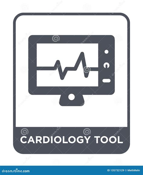 Icona Dello Strumento Di Cardiologia Nello Stile Davanguardia Di