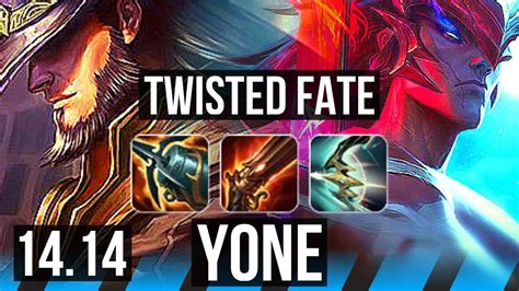 Twisted Fate Vs Yone Mid Rank 2 Tf 43k Dmg Tr Challenger 14 14