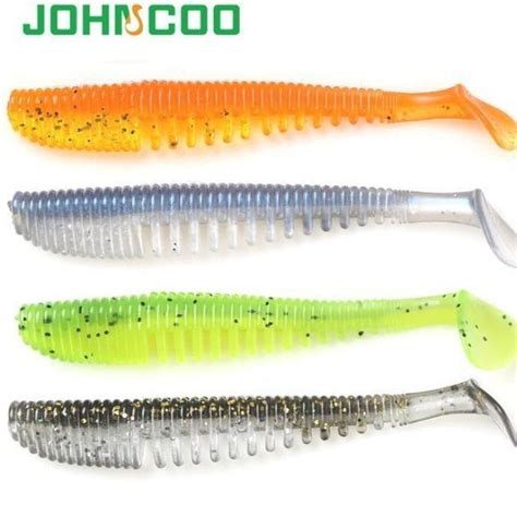 JOHNCOO UV Fishing Lure Soft Baits 10pcs 85mm 2 8g Shad Carp Fishing