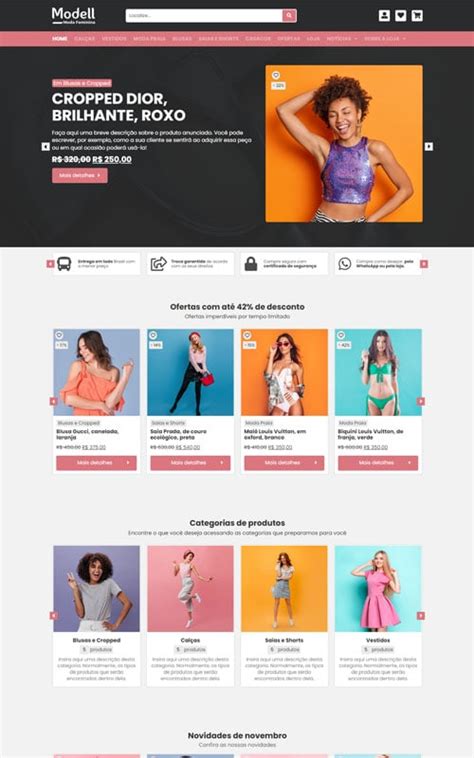 Modelo De Loja Virtual Para Venda De Produtos