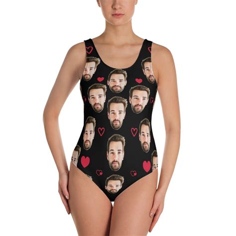 Custom Face Swimsuit Personalized Photo Husband Boyfriend One Piece S Starcove Fashion