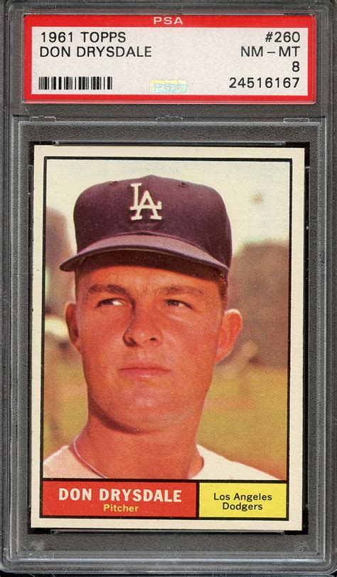 Lot Detail 1961 TOPPS 260 DON DRYSDALE PSA NM MT 8