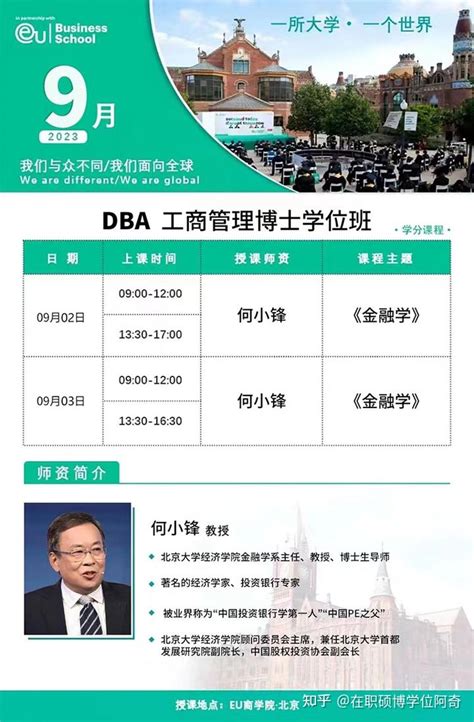 9月2 3欧洲大学商学院（eu）dba工商管理博士学位班开课通知 知乎