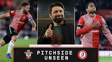 PITCHSIDE UNSEEN Southampton 1 0 Bristol City Championship YouTube