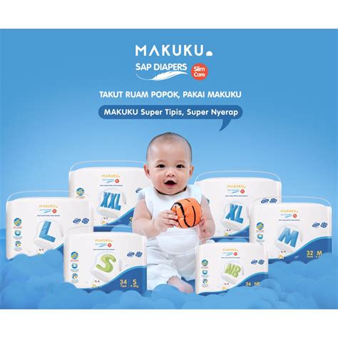 Jual Makuku Sap Diapers Slim Care Pants M L Xl Xxl Popok Bayi Tipis