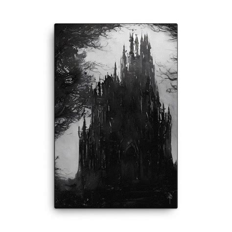 Dracula's Castle Oil Painting. Canvas. Artwork Gothic Home Décor Gift. Gothic Home Décor, Goth ...