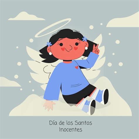 Dibujado a mano ilustración dia de los santos inocentes Vector Gratis