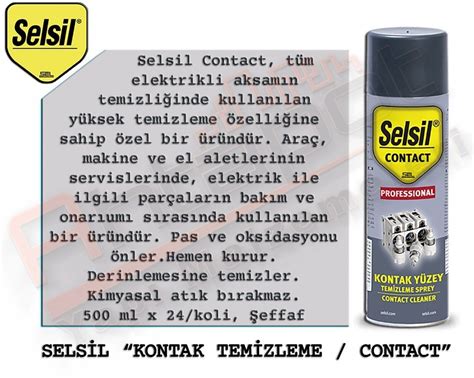 SELSİL KONTAK YÜZEY TEMİZLEME SPREYİ 500 ML 24 ADET Ahtapot Yapı