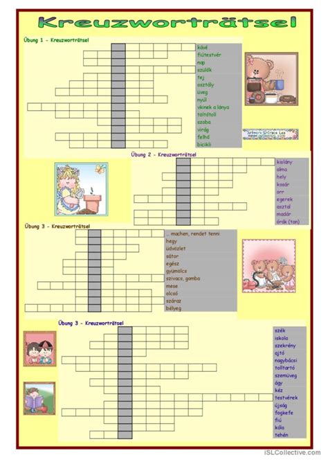 Kreuzwortr Tsel Mit L Sung Deutsch Daf Arbeitsbl Tter Pdf Doc