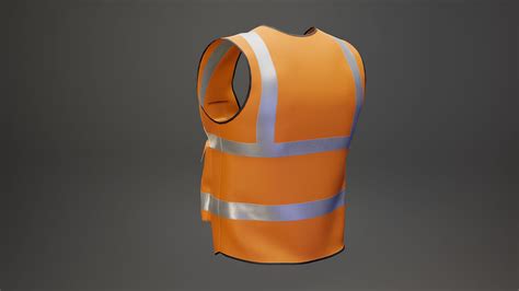 3d Model Worker Safety Vest Vr Ar Low Poly Cgtrader