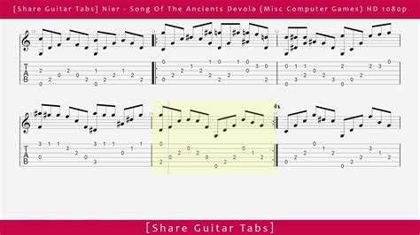 Share Guitar Tabs Nier Song Of The Ancients Devola Misc Computer