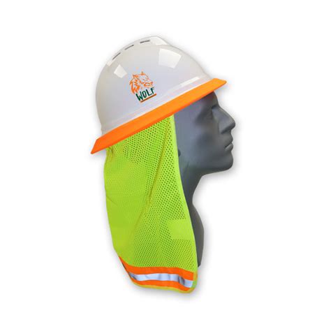 Wolf High Visibility Lime Reflective Stripe Hard Hat Lime Reflective