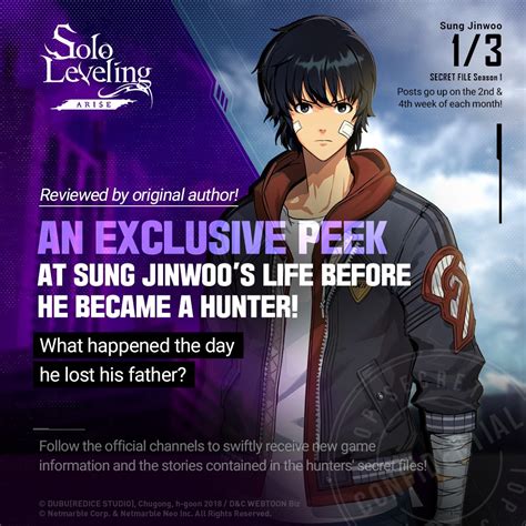 “solo Leveling” Official Game Reveals Special Web Novel About Sung Jinwoo’s Past Kore Sinema