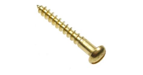 Round Head Slotted Woodscrews Brass