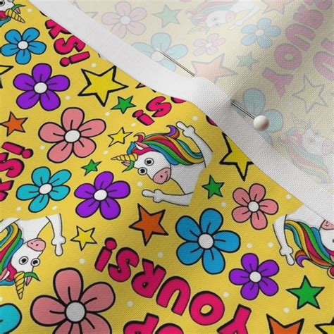 Medium Scale Up Yours Sassy Middle Fabric Spoonflower