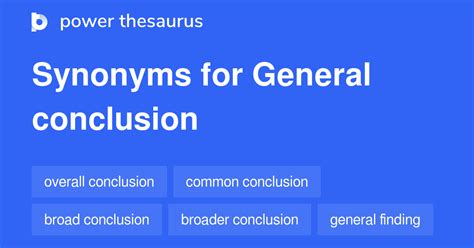 General Conclusion Synonyms 121 Similar Phrases