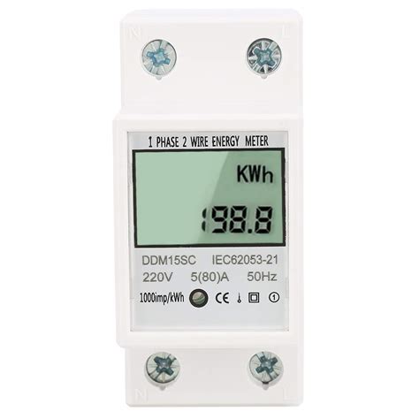 Buy Single Phase Energy Meter A Ddm Sc Lcd Digital Display Din