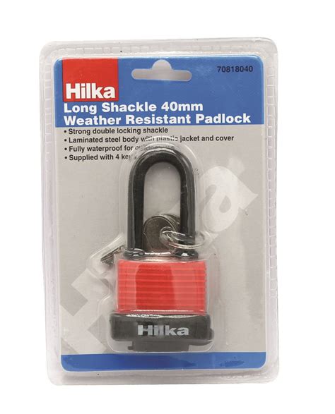 Hilka 40mm Long Shackle Weather Resistant Page