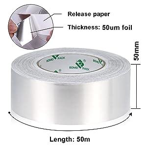 Bomei Pack Rolls Aluminum Foil Tape Resistant High Temperature Mm