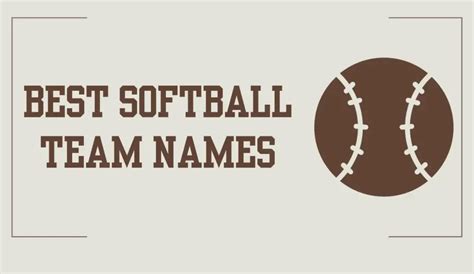 450+ Softball Team Names [Funny and Unique Ideas] - Let's Name!