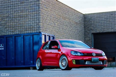 Volkswagen Golf Gti Vi Red Ccw Classic Wheel Wheel Front