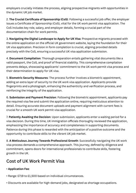 The Uk Work Permit Visa Journey How To Apply For Uk Work Permit Visa Pdf