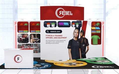 Clean 6x4m Exhibition Stand For Rebel UK