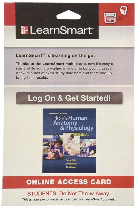 Learnsmart Access Card For Hole S Human Anatomy And Physiology Shier