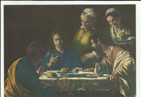 CARTOLINA RELIGIOSA Michelangelo Merisi Da Caravaggio Cena In Emaus