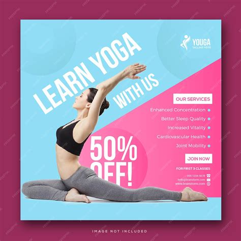 Premium Vector Yoga Social Media Postinstagram Template