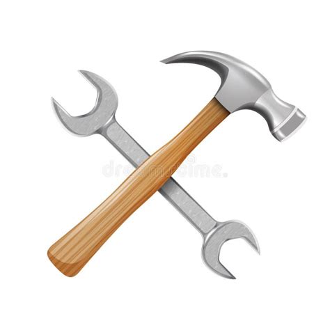 Wrench And Hammer Icon Vector Ill Stock Vector Illustration Of Cross