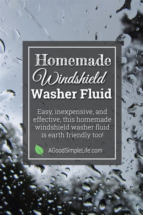 Windshield Washer Fluid Recipe