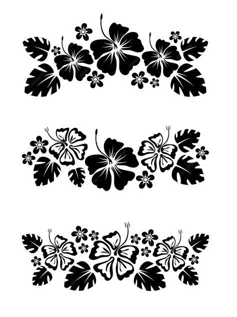 Premium Vector Hibiscus Border